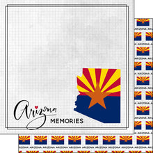 Load image into Gallery viewer, Scrapbook Customs 12x12 Scrapbook Paper Arizona Adventure Flag (38476a)
