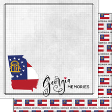 Load image into Gallery viewer, Scrapbook Customs 12x12 Scrapbook Paper Georgia Adventure Flag (38483a)
