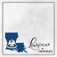 Load image into Gallery viewer, Scrapbook Customs 12x12 Scrapbook Paper Louisiana Adventure Flag (38491a)
