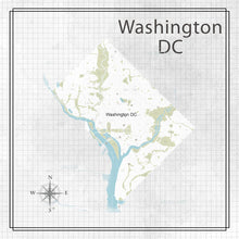 Load image into Gallery viewer, Scrapbook Customs 12x12 Scrapbook Paper Washington DC Adventure Map (36575a)
