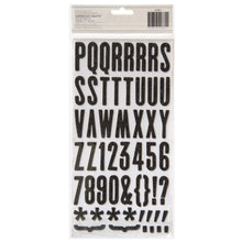 Load image into Gallery viewer, American Crafts Thickers Shoebox Glitter Letter Stickers Black (42881)
