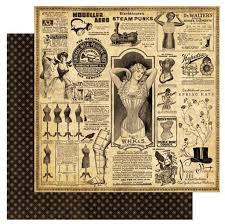 Graphic 45 Steampunk Debutante Collection 12x12 Scrapbook Paper Eclectic Emporium (4500265)