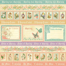 Load image into Gallery viewer, Graphic 45 12x12 Scrapbook Paper Sweet Sentiments Collection Spring Has Spring (4500806)
