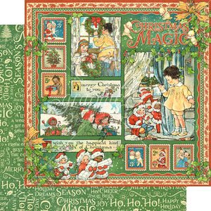 Graphic 45 Christmas Magic Collection 12x12 Scrapbook Paper Christmas Magic (4501726)