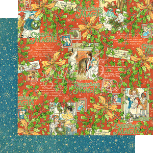 Graphic 45 Christmas Magic Collection 12x12 Scrapbook Paper Merry Memories (4501732)