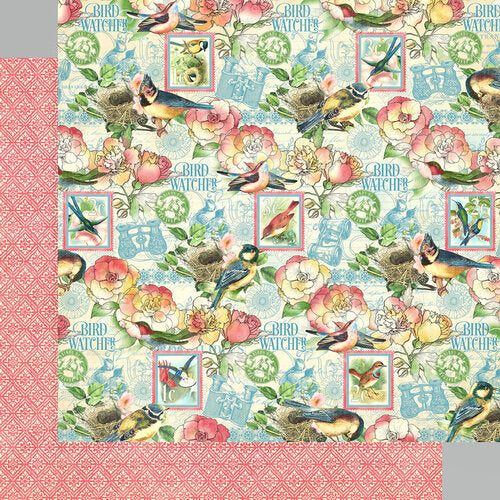 Graphic 45 Bird Watcher Collection 12X12 Scrapbook Paper - Just Breath (4502206)