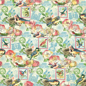 Graphic 45 Bird Watcher Collection 12X12 Scrapbook Paper - Just Breath (4502206)