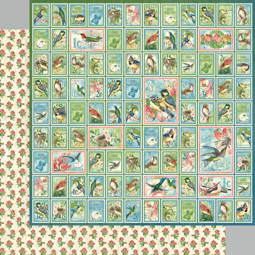 Graphic 45 Bird Watcher Collection 12X12 Scrapbook Paper - Best of Friends (4502207)