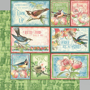 Graphic 45 Bird Watcher Collection 12X12 Scrapbook Paper - Learn to Fly (4502209)