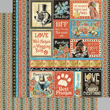 Load image into Gallery viewer, Graphic 45 Well Groomed Collection 12x12 Scrapbook Paper Hot Dawg (4502259)
