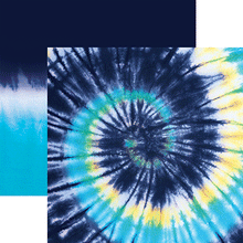 Load image into Gallery viewer, Reminisce Tie Dye Collection 12x12 Scrapbook Paper Skater Spiral (TDY-005)
