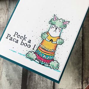 PaperArtsy Rubber Stamp Set Llama Fiesta designed by ElenaZinski Art (ZA60)