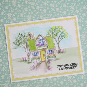 Art Impressions Unmounted Stamp - WC Large Cabin Set (5259)