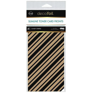 Deco Foil Slimline Toner Card Fronts Candy Stripes (5581)