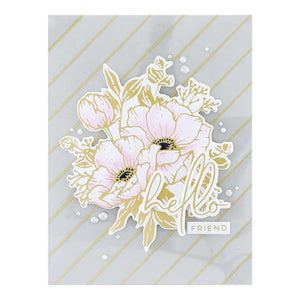 Spellbinders Paper Arts Hot Foil Plate & Die Set Anemone Glimmer Blooms by Yana Smakula (GLP-358)