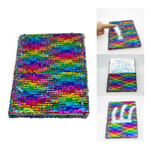 Load image into Gallery viewer, Reversible Rainbow Sequin Notebook (62759)
