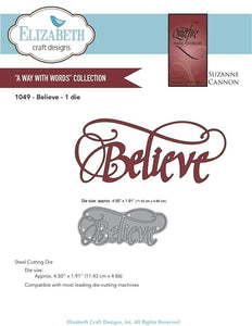 Believe – Elizabeth Craft Designs Cutting Die – 1049