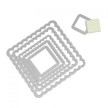 Load image into Gallery viewer, Sizzix Framelits Die Set 6PK - Squares, Scallop (657566)
