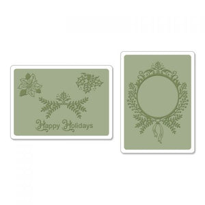 Sizzix Framelits Die Set with Textured Impressions Embossing Folder Ornament Set #2 (657976)