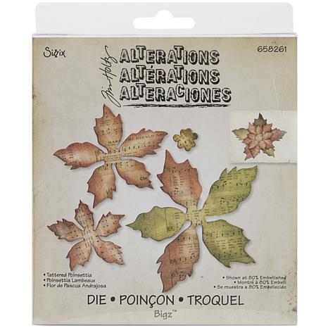 Sizzix Bigz Dies Tattered Poinsettia by Tim Holtz (658261)