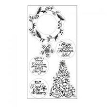 Load image into Gallery viewer, Sizzix Interchangeable Stamps - Christmas Tree &amp; Holiday Wreath by Jen Long (660671) - Retired
