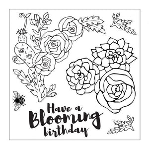 Sizzix Framelits with Stamps Blooming Florals (661867)