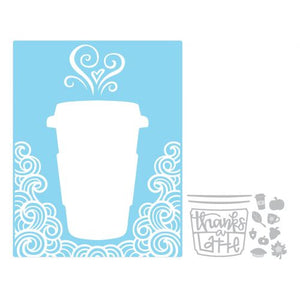 Sizzix Impresslits Embossing Folder Thanks a Latte (662277)