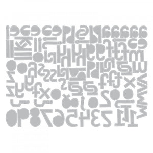 Sizzix Thinlits Die Set Alphanumeric Cutout Lower Case (663074)