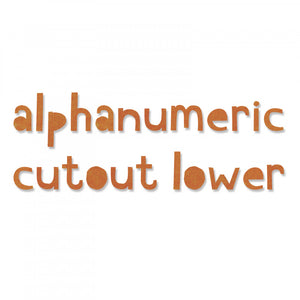 Sizzix Thinlits Die Set Alphanumeric Cutout Lower Case (663074)