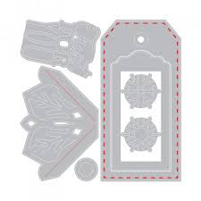 Sizzix Thinlits Die Set Tag with Snowflakes by Katelyn Lizaroi (663158)