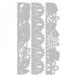 Sizzix Thinlits Die Set 3 PK Decorative Edges designed by Katelyn Lizardi (663618)