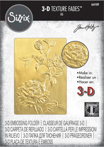 Tim Holtz Sizzix 2020 3-D Texture Fades Embossing Folder Roses (664189)