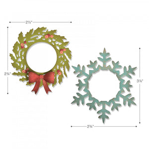 Sizzix Thinlits Wreath & Snowflake by Tim Holtz (664210)