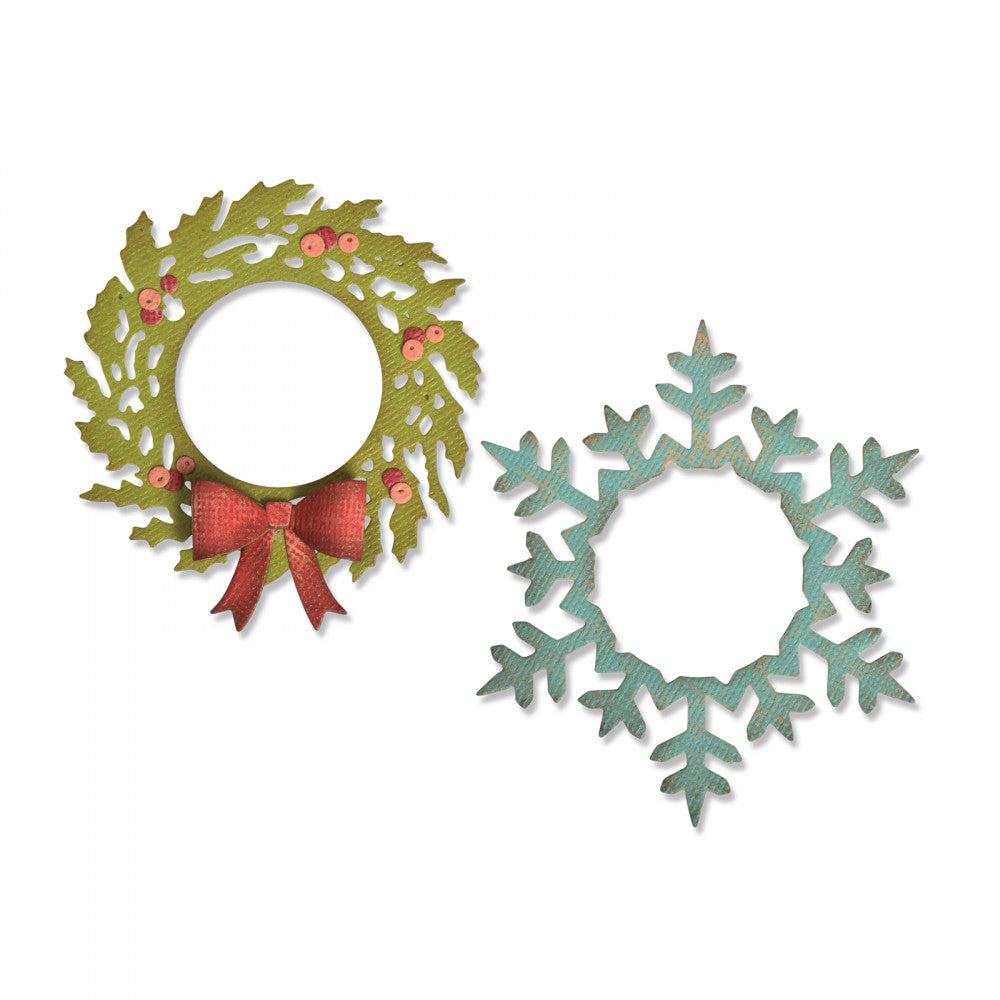 Sizzix Thinlits Wreath & Snowflake by Tim Holtz (664210)