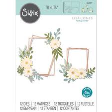 Sizzix Lisa Jones Thinlits Geo Floral Frame 664377