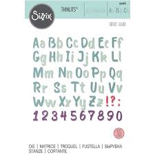 Sizzix Thinlits Dies Bold Brush Alphabet by Sophie Guilar (664491)