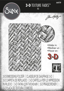 Sizzix 3-D Texture Fades Embossing Folder Intertwine by Tim Holtz (664759)