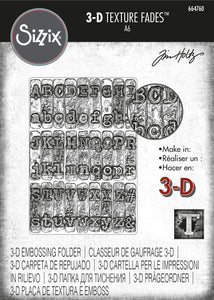 Sizzix 3-D Texture Fades Embossing Folder - Typewriter by Tim Holtz (664760)