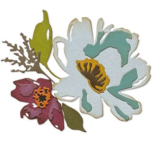 Sizzix Thinlits Die Set 5PK Brushstroke Flowers #3 by Tim Holtz (665360)