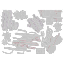 Load image into Gallery viewer, Sizzix Thinlits Die Set 9PK Funky Cactus by Tim Holtz (665365)
