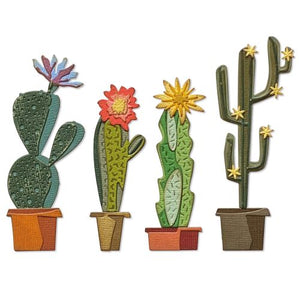 Sizzix Thinlits Die Set 9PK Funky Cactus by Tim Holtz (665365)