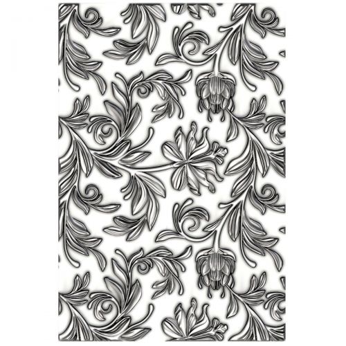 Sizzix 3-D Texture Fades Embossing Folder Mini Botanical by Tim Holtz (665631)