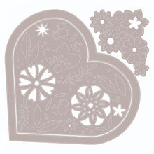 Load image into Gallery viewer, Sizzix Framelits Die Set with Stamps Blooming Heart (665652)
