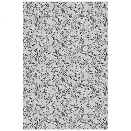 Sizzix 3-D Textured Impressions Embossing Folder Floral Scrolls (665751)