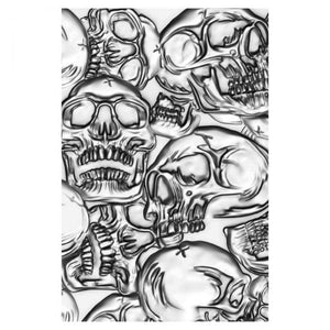 Sizzix 3-D Texture Fades Embossing Folder Skulls by Tim Holtz (665771)