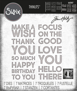 Sizzix Thinlits Dies Bold Text #1 by Tim Holtz (665847)