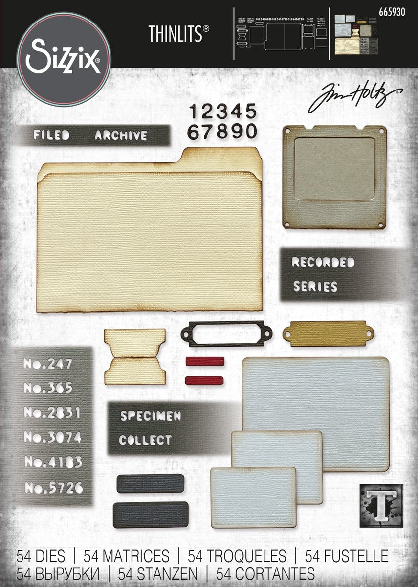 Sizzix Thinlits Die Set Specimen by Tim Holtz (665930)