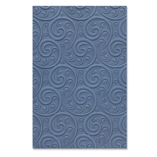 Sizzix 3-D Textured Impressions Embossing Folder Ornamental Spiral (666054)