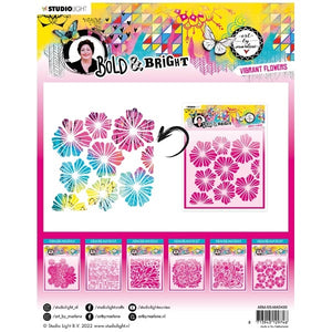 Art by Marlene Bold & Bright Collection Stencil Vibrant Flowers