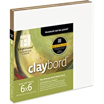 Ampersand Claybord 6x6 1/8: Panel 4 Pack